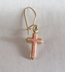 Vintage 14k Cross Single Earring Religious Christian Fine Jewelry