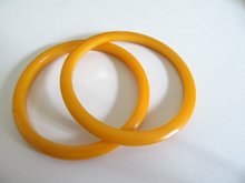 Vintage Bakelite Bangle Bracelets Butterscotch 
