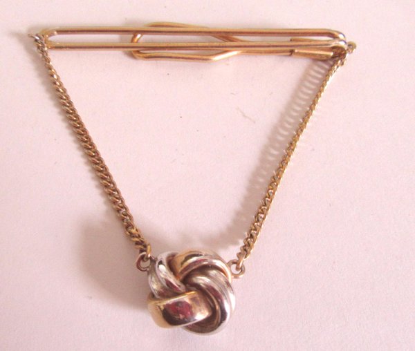 Vintage Swank Knot Tie Bar Mens Jewelry