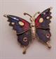 Vintage Butterfly Pin Lot Butterflies Cloisonné Spun Wire Enameled Figural Costume Jewelry