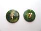 Vintage Mid Century Bakelite Clip On Earrings Creamed Spinach MCM Vintage Costume Jewelry