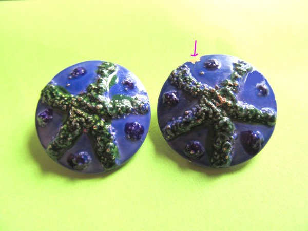 ART Signed Earrings Starfish Earrings Vintage Jewelry