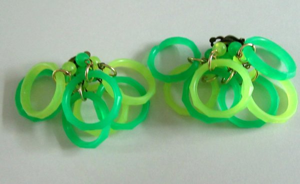 1960's Western Germany Mod Earrings FOR REPAIR Vintage Jewelry 