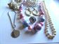 Vintage Jewelry Lot 1950s and Up Necklace Bracelet Earrings Bracelet 