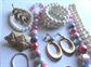 Vintage Jewelry Lot 1950s and Up Necklace Bracelet Earrings Bracelet 