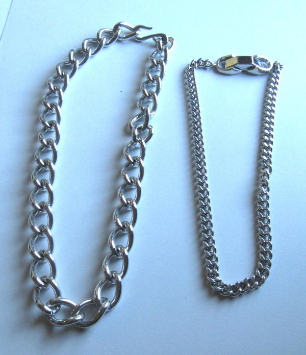 Vintage Chain Choker Necklaces One Signed Sperry Costume Jewelry