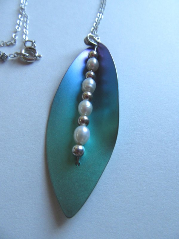 Titanium ? Genuine Pearl Pendant Necklace Sterling Chain Fine Jewelry