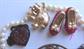 Vintage Jewelry Lot Pins Bone Ring 1950's Clip Earrings Glass Faux Pearls Oz Ruby Slippers Brooch