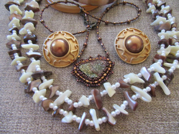 Vintage Jewelry Lot  Bangles Earrings Necklaces