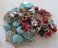 Junk Jewelry Lot Destash Crafting Repurpose Harvest Rhinestone Glass Beads 