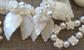 Vintage Costume Jewelry Lot Mother of Pearl Necklace Earrings Bracelet Beach Cruise Wear Destash