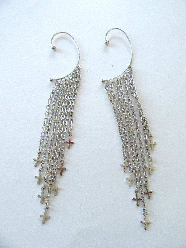 Crosses Ear Wrap Earrings Religious Unworn Christian 