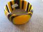 Striped Lucite Bangle Bracelet Costume Jewelry Fall Colors