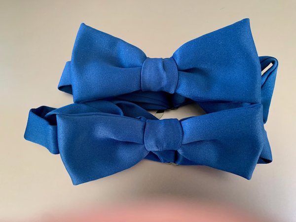 Two Blue Vintage Bowties Prom Groom Accessories