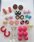 1980's Lucite Pierced Earrings Lot Vintage Costume Jewelry