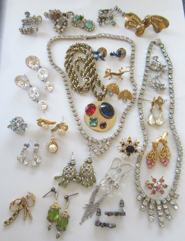 Vintage Rhinestone Jewelry Lot