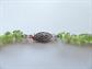 Genuine Stone Peridot Nugget Necklace Sterling Clasp Coral and Olivine Pendant Necklace 