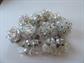 Vintage Mid Century Aurora Borealis Crystal Cluster Clip Earrings Jewelry Lot Costume Jewelry