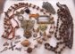 Victorian Junk Jewelry Lot Destash Seed Necklaces Celluloid Pendant Harvest Upcycle