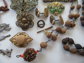 Victorian Junk Jewelry Lot Destash Seed Necklaces Celluloid Pendant Harvest Upcycle
