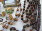 Victorian Junk Jewelry Lot Destash Seed Necklaces Celluloid Pendant Harvest Upcycle