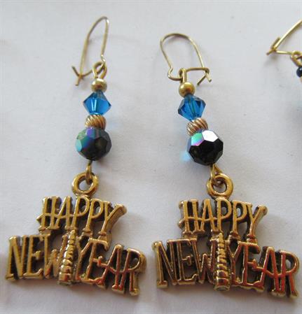 New Years Eve Pierced Crystal Earrings Your Choice 