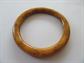 Vintage Bakelite Bangle Bracelet Peanut butter Swirl Costume Jewelry