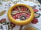 Vintage Bakelite Bangle Bracelet Maize Swirl Costume Jewelry