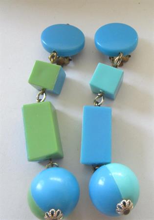 Vintage Western Germany Mod Earrings Signed Jewelry 