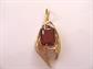 Mid Century Sarah Coventry Amber Rhinestone Baroque Pendant Signed Costume Jewelry