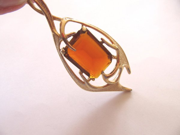 Vintage Sarah Coventry Rhinestone Pendant Signed Jewelry