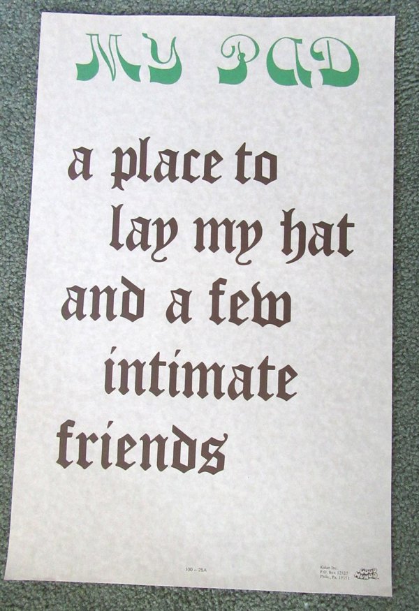 Vintage 1976 "Naughty" Mini Poster Kalan Inc. Never Used