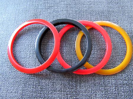 Bakelite Bangles Lot Slices Stackable Assorted Colors Vintage Costume Jewelry 