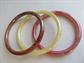 Vintage 1990's Glass Bangle Bracelets Trio Your Color Choice  Costume Jewelry Or Wind Chime Parts