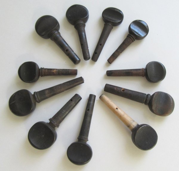 Vintage Wood Tuning Pegs Lot Ebony?