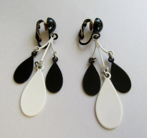Mod 1960's Earrings Vintage Jewelry