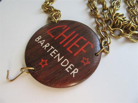 Vintage Bartender Necklace Brewiana Collectibles 