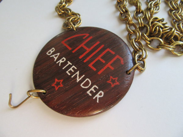 Vintage Bartender Necklace Brewiana Collectibles 