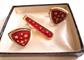 Vintage Red Lucite Stars Cufflinks Set Mens Vintage Jewelry