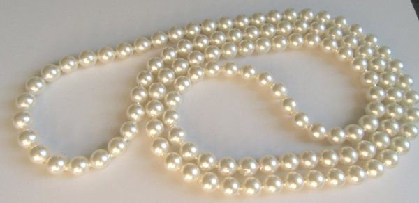 Vintage Faux Pearl Pop-It Beads Necklace
