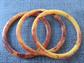 Vintage Bakelite Bangle Trio Matched Set Lovely Swirls Costume Jewelry