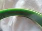 Vintage Unusual Green Bakelite Bangle Bracelet With Braiding 