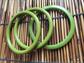 Vintage Avacado Green Bakelite Bangles Set Plus Free Slice Bangle! 