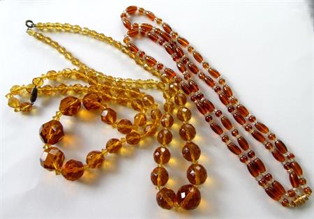 Vintage Glass Necklace Lot Jewelry Making Supplies