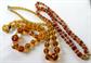 Vintage Cognac Crystal Necklaces Lot  Beads Wear or Repurpose Jewelry Making Supplies