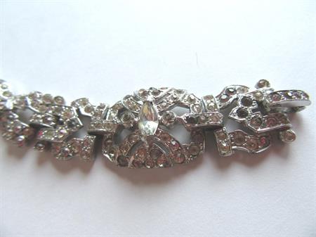 Art Deco Rhinestone Bracelet Smaller Wrist Gatsby Accessories