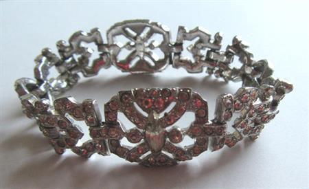 Art Deco Rhinestone Bracelet For Small Wrist 7