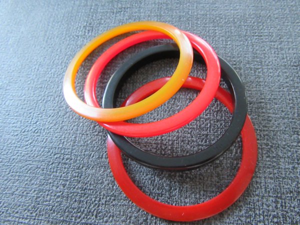 Vintage Bakelite Bangle Bracelets Multi Color Lot