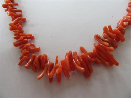Antique Genuine Branch Coral Necklace Set 