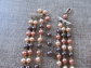 Two 1950s Multi Strand Necklaces Japan Brown and Peach Tones Vintage Jewelry